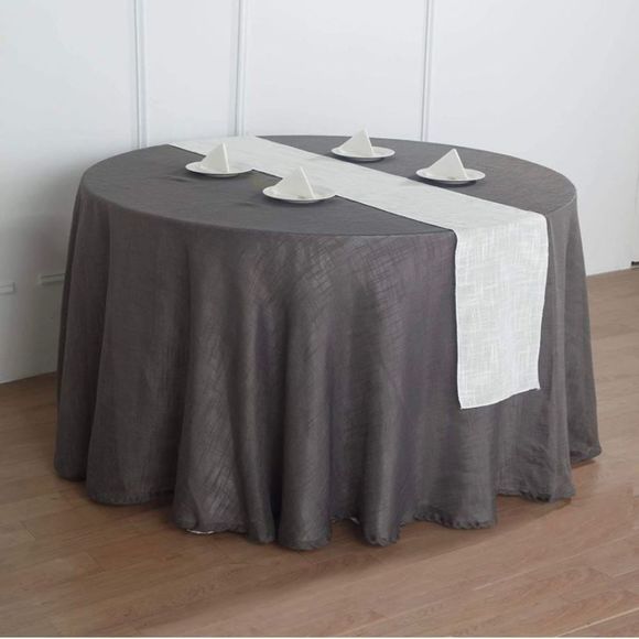 Faux Linen Table Runner 12” x 108” - Picture 4 of 10